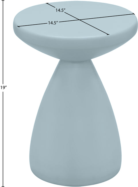 Linden Light Blue Iron End Table, 1 Piece