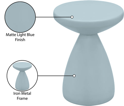 Linden Light Blue Iron End Table, 1 Piece