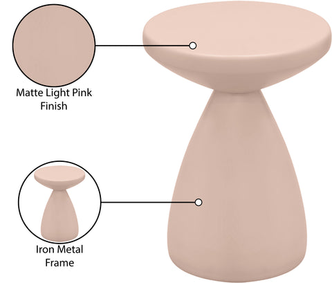 Linden Pink Iron End Table, 1 Piece