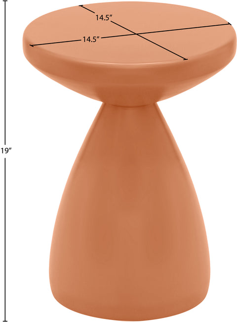 Linden Salmon Iron End Table, 1 Piece