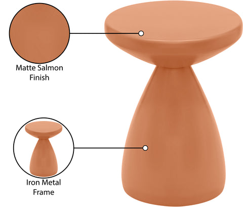 Linden Salmon Iron End Table, 1 Piece