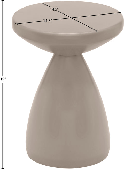 Linden Taupe Iron End Table, 1 Piece