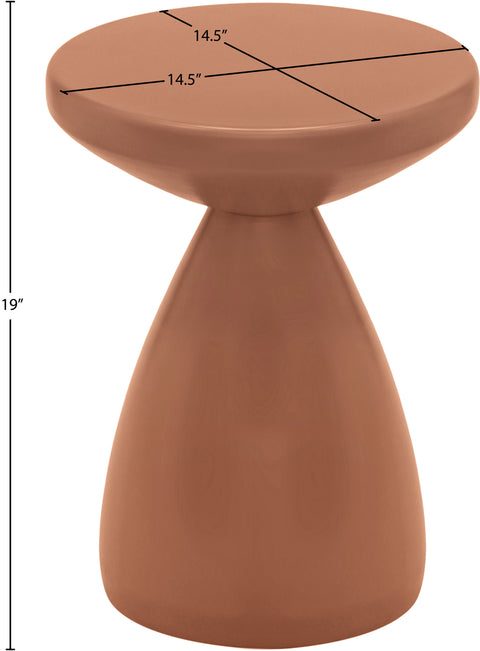 Linden Terracotta Iron End Table, 1 Piece