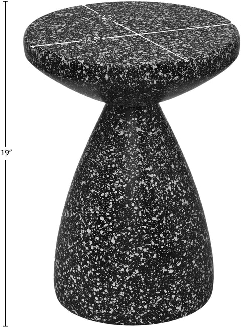 Linden Black Iron Terrazzo End Table, 1 Piece