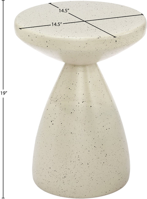 Linden Cream Iron Terrazzo End Table, 1 Piece