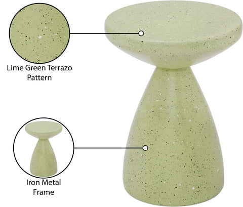 Linden Green Iron Terrazzo End Table, 1 Piece