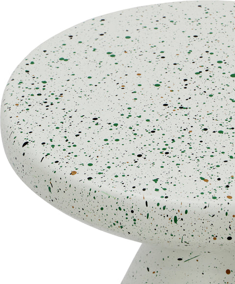 Linden White Iron Terrazzo End Table, 1 Piece