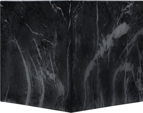 Noelle Black Marble Finish Concrete Indoor / Outdoor End Table, 1 Piece