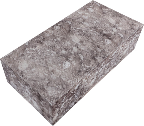 Noelle Brown Marble Finish Concrete Indoor / Outdoor Coffee Table, 1 Piece