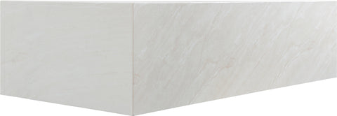 Noelle White Marble Finish Concrete Indoor / Outdoor Coffee Table, 1 Piece