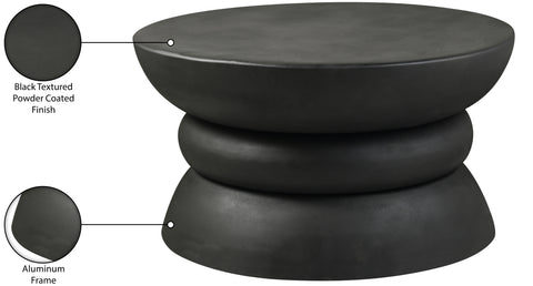 Sage Black Aluminum Coffee Table, 1 Piece