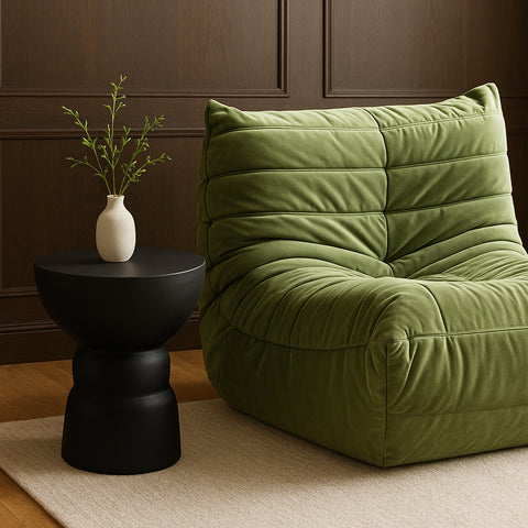 Sage Black Aluminum End Table, 1 Piece