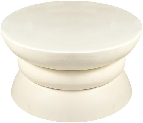 Sage Cream Aluminum Coffee Table, 1 Piece