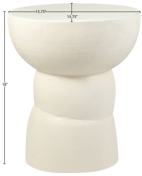 Sage Cream Aluminum End Table, 1 Piece