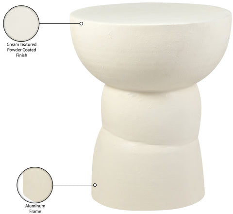 Sage Cream Aluminum End Table, 1 Piece