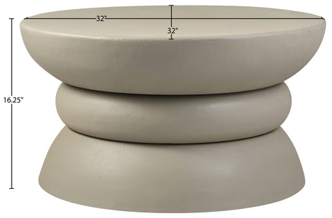 Sage Taupe Aluminum Coffee Table, 1 Piece