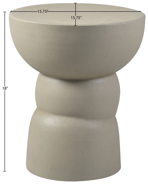 Sage Taupe Aluminum End Table, 1 Piece
