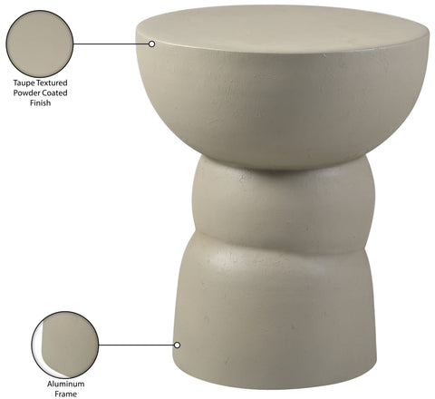Sage Taupe Aluminum End Table, 1 Piece