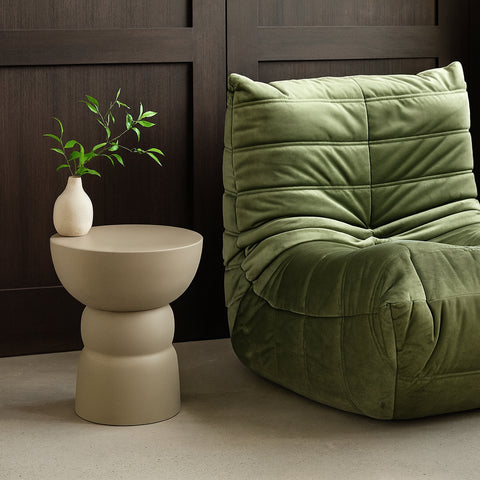 Sage Taupe Aluminum End Table, 1 Piece