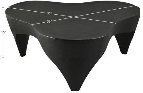 Vale Black Aluminum Coffee Table, 1 Piece