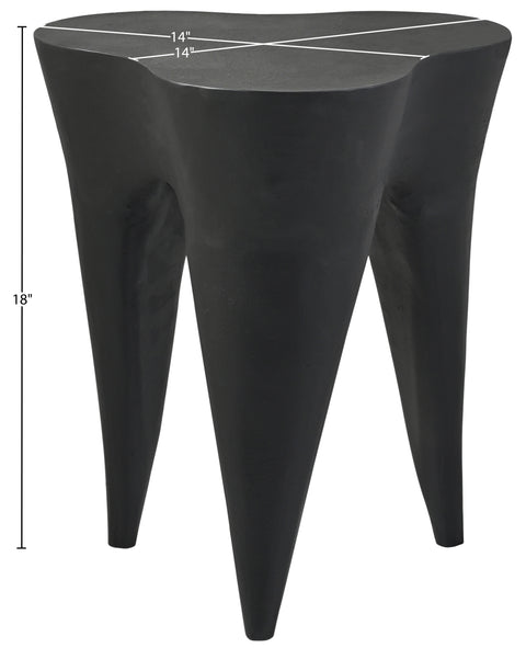 Vale Black Aluminum End Table, 1 Piece