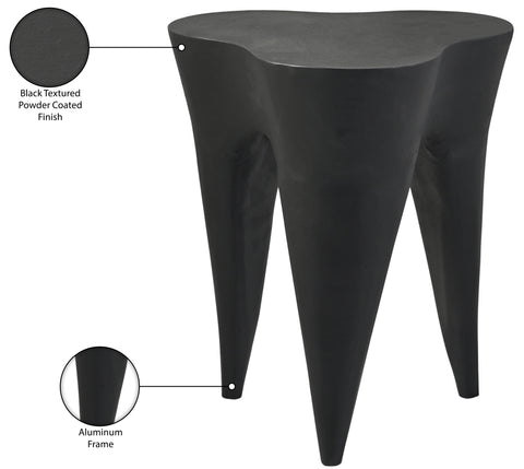 Vale Black Aluminum End Table, 1 Piece