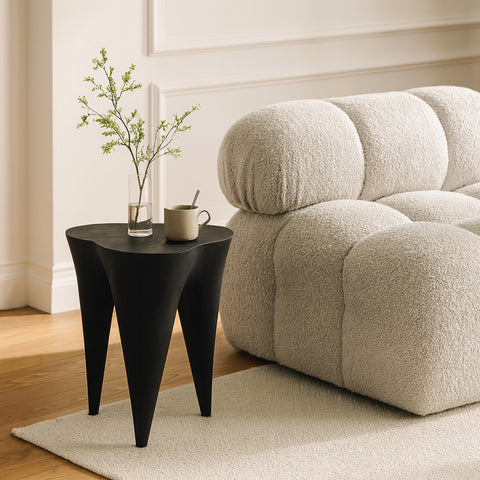 Vale Black Aluminum End Table, 1 Piece