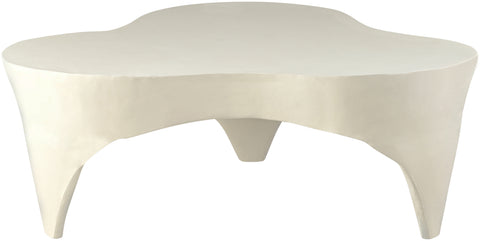 Vale Cream Aluminum Coffee Table, 1 Piece