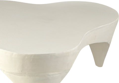 Vale Cream Aluminum Coffee Table, 1 Piece