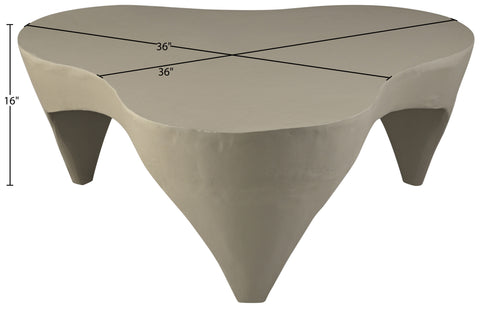 Vale Taupe Aluminum Coffee Table, 1 Piece