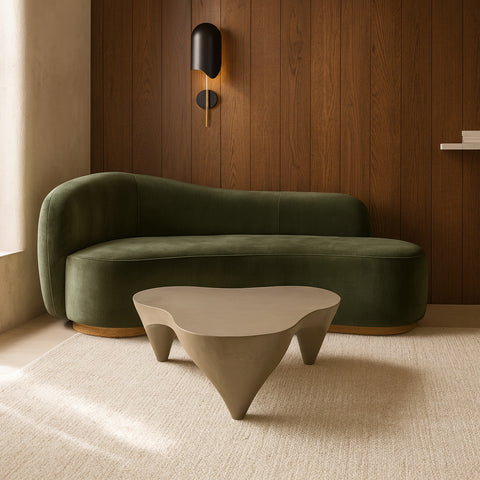 Vale Taupe Aluminum Coffee Table, 1 Piece