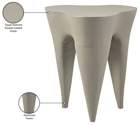 Vale Taupe Aluminum End Table, 1 Piece
