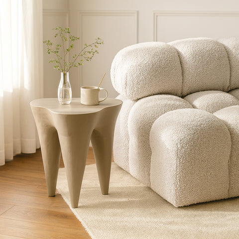 Vale Taupe Aluminum End Table, 1 Piece