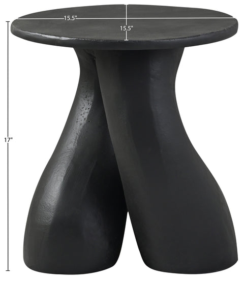 Amara Black Aluminum End Table, 1 Piece