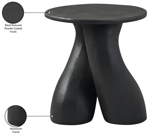 Amara Black Aluminum End Table, 1 Piece