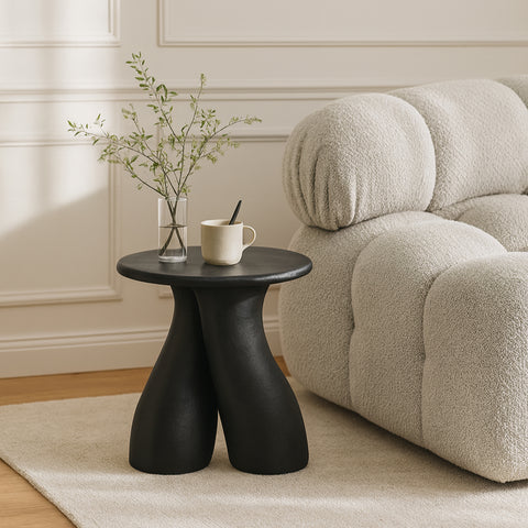 Amara Black Aluminum End Table, 1 Piece