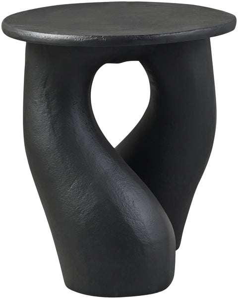 Amara Black Aluminum End Table, 1 Piece