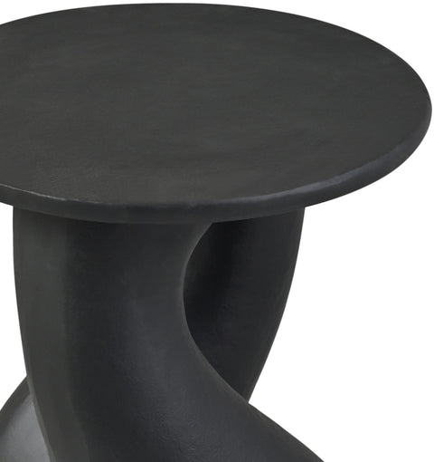Amara Black Aluminum End Table, 1 Piece