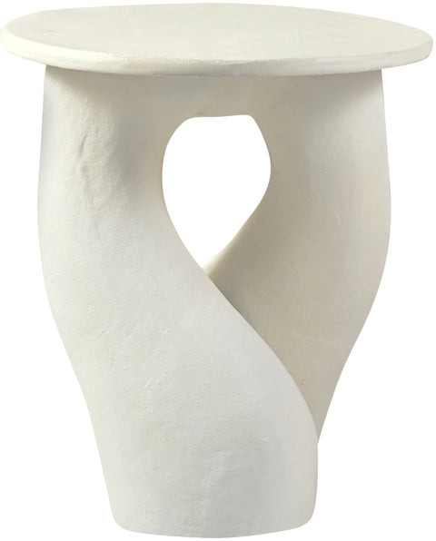 Amara Cream Aluminum End Table, 1 Piece