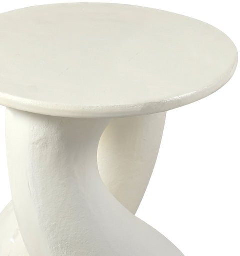 Amara Cream Aluminum End Table, 1 Piece