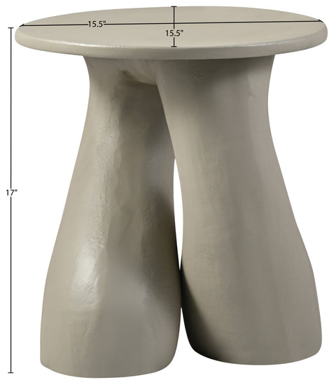 Amara Taupe Aluminum End Table, 1 Piece