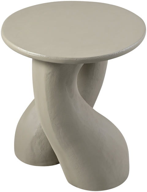 Amara Taupe Aluminum End Table, 1 Piece