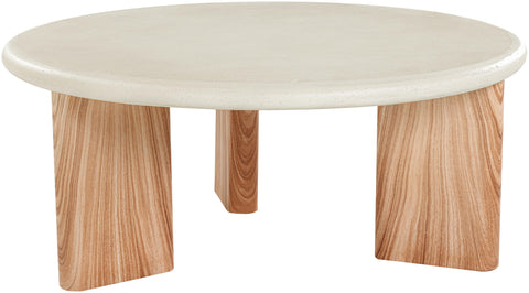 Urban Cream / Natural Concrete And Fiberglass Indoor / Outdoor Coffee Table, 1 Piece