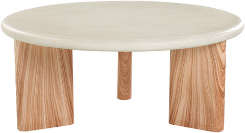 Urban Cream / Natural Concrete And Fiberglass Indoor / Outdoor Coffee Table, 1 Piece