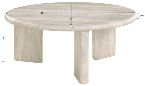 Urban Natural Concrete And Fiberglass Indoor / Outdoor Coffee Table, 1 Piece