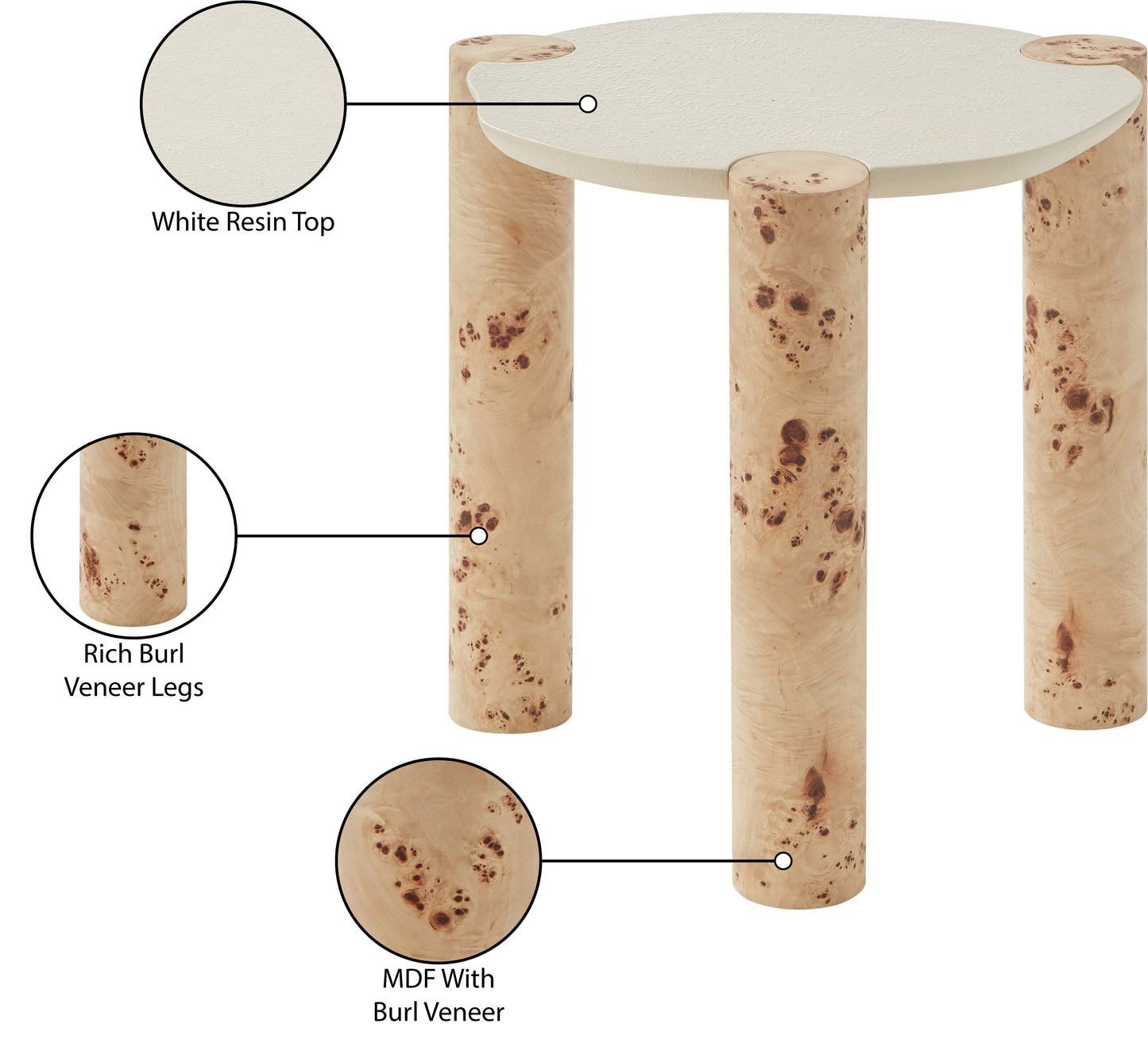 gemma burl end table et