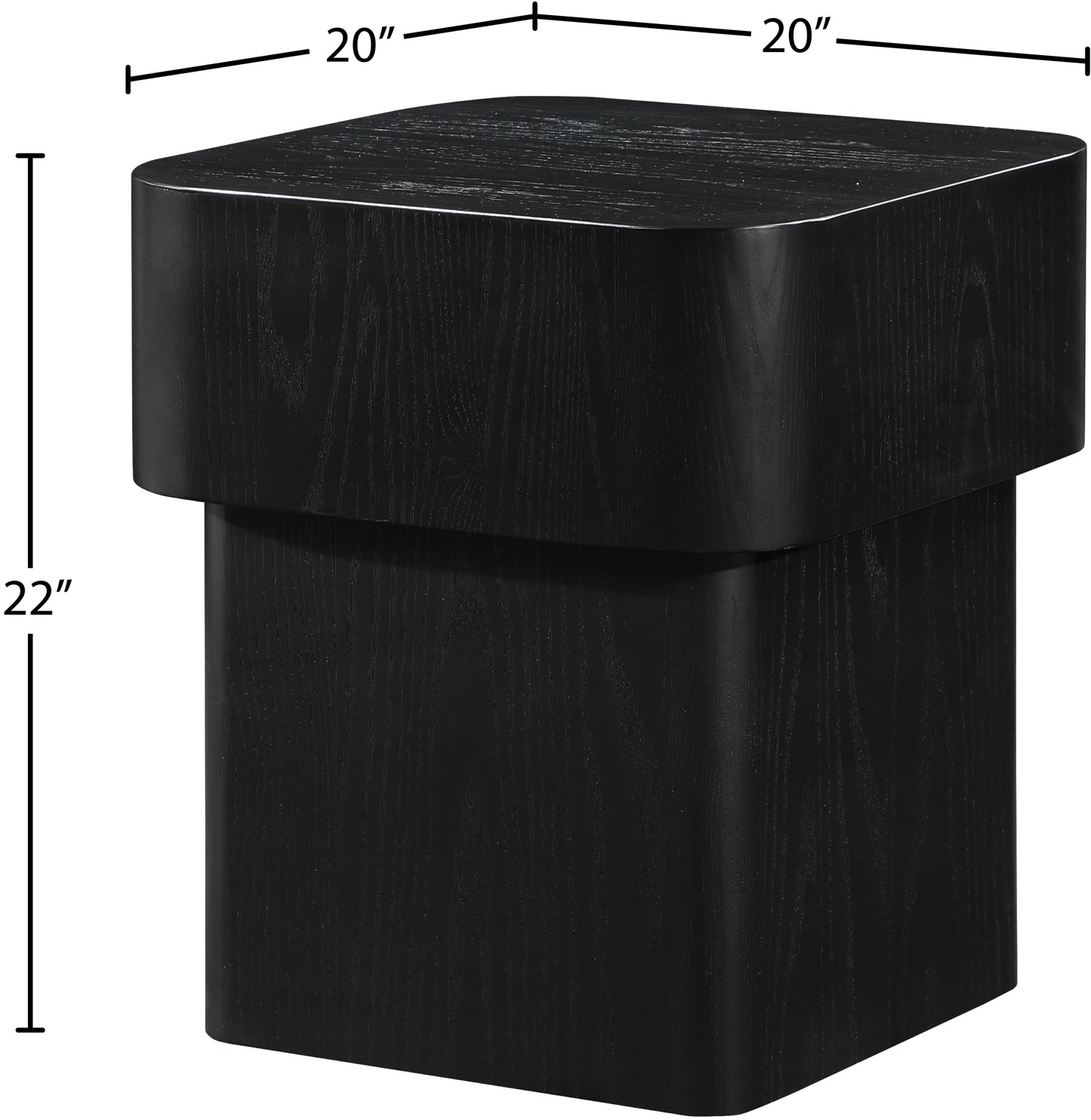 gatsby black end table