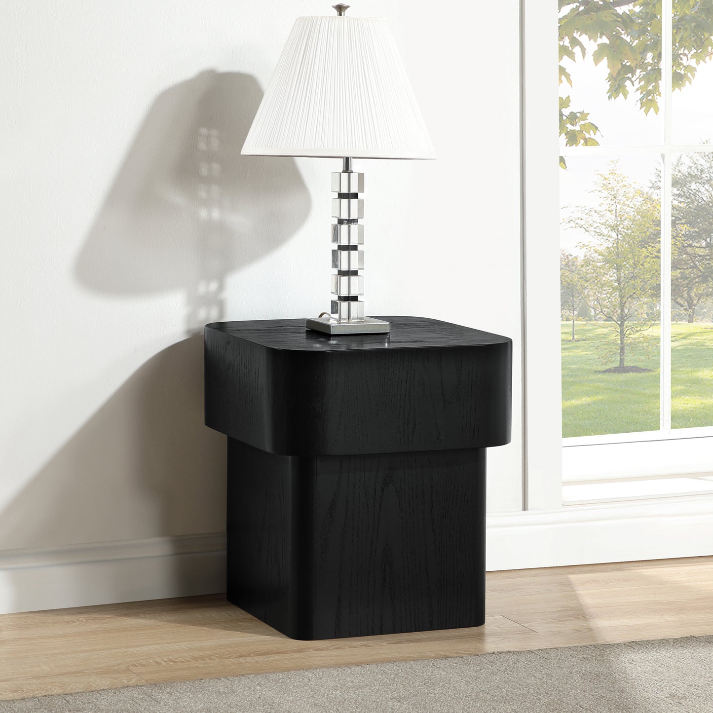 gatsby black end table