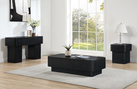 Rowan Black Oak Veneer Console Table, 1 Piece