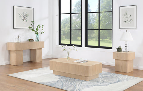 Rowan Natural Oak Veneer End / Side Table, 1 Piece